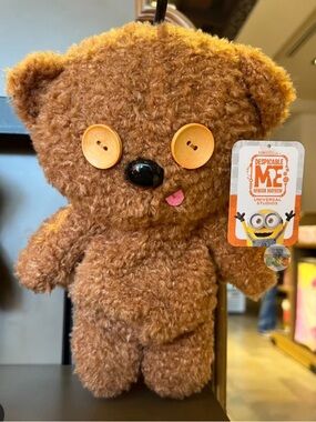 Despicable Me Mayhem Minion Plush Bear Pencil Case - Brown New